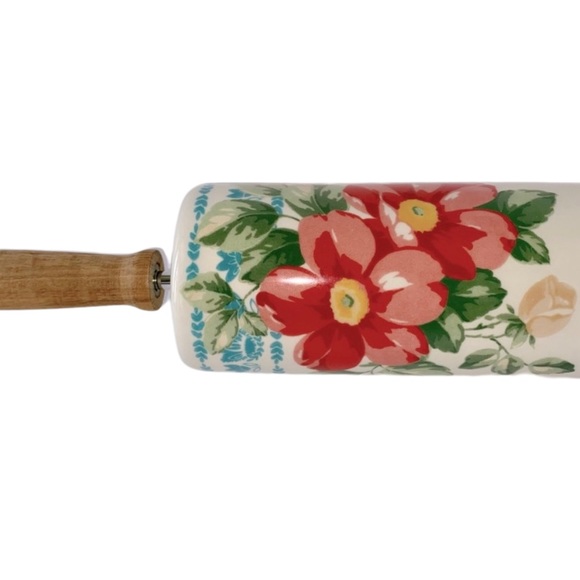 Rare - The Pioneer Woman Vintage Floral Rolling Pin -Discount Shipping - Picture 5 of 9